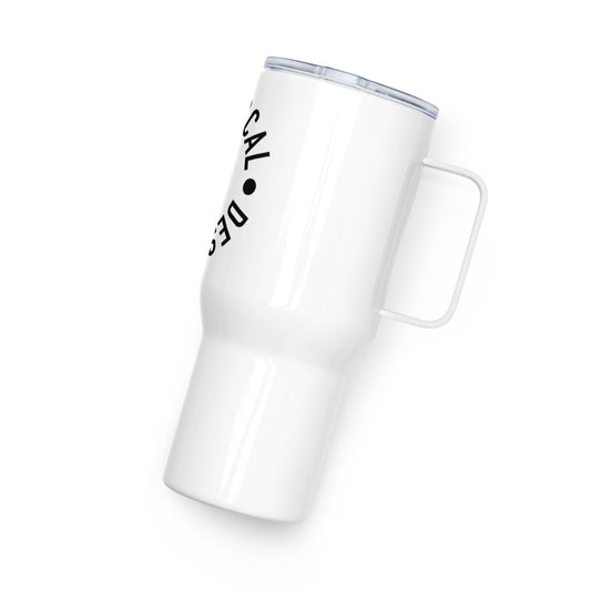 Travel mug with a handle